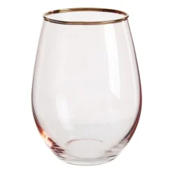 Waterglas - roze/goud - 550 ml