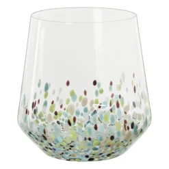 Waterglas stippen - transparant - 450 ml
