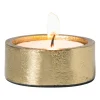 Waxinelichthouder rond - goudkleurig - ø5x2 cm
