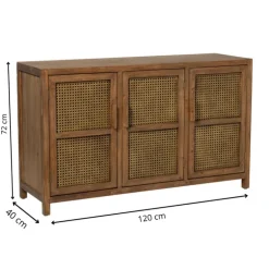Webbing dressoir Bandung - bruin - 72x120x40 cm