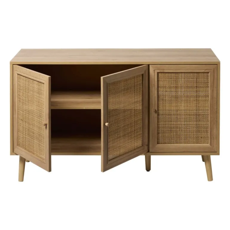 Webbing dressoir Batavia - bruin - 70x120x39 cm