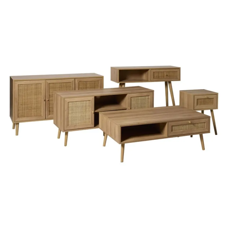 Webbing dressoir Batavia - bruin - 70x120x39 cm