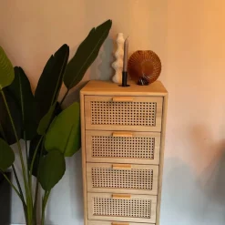 Webbing Java kast met 5 laden - 107x40x31 cm