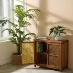 Webbing kast Bandung - bruin - 72x80.5x39 cm