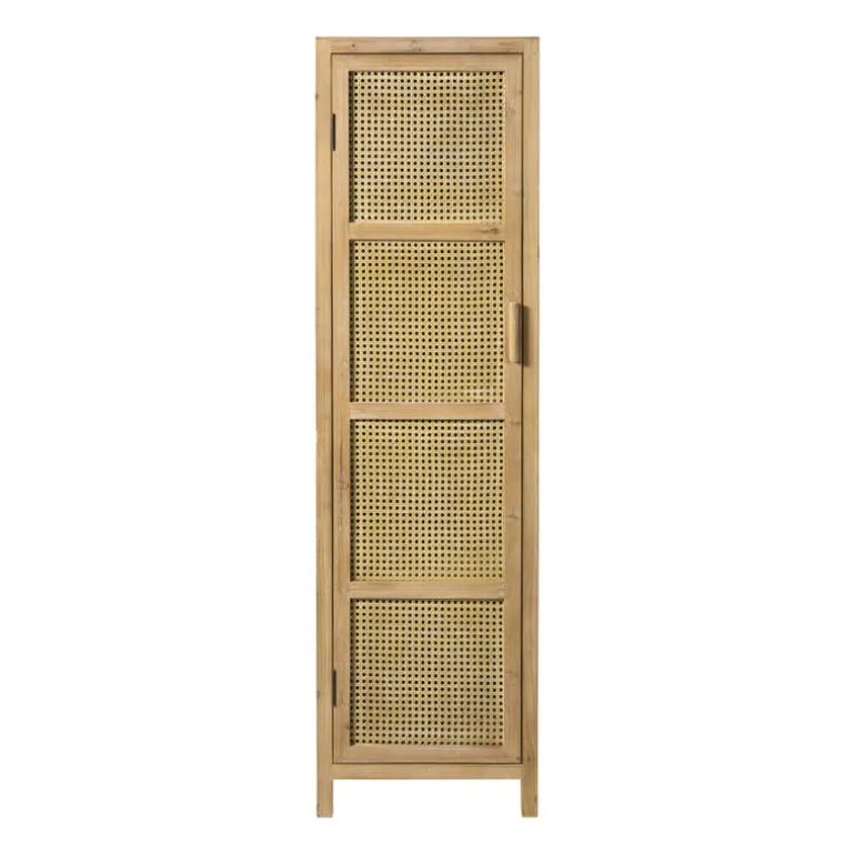 Webbing kast smal Bandung - naturel - 160.5x45x40.5 cm