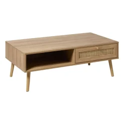 Webbing salontafel Batavia - bruin - 39x110x59 cm