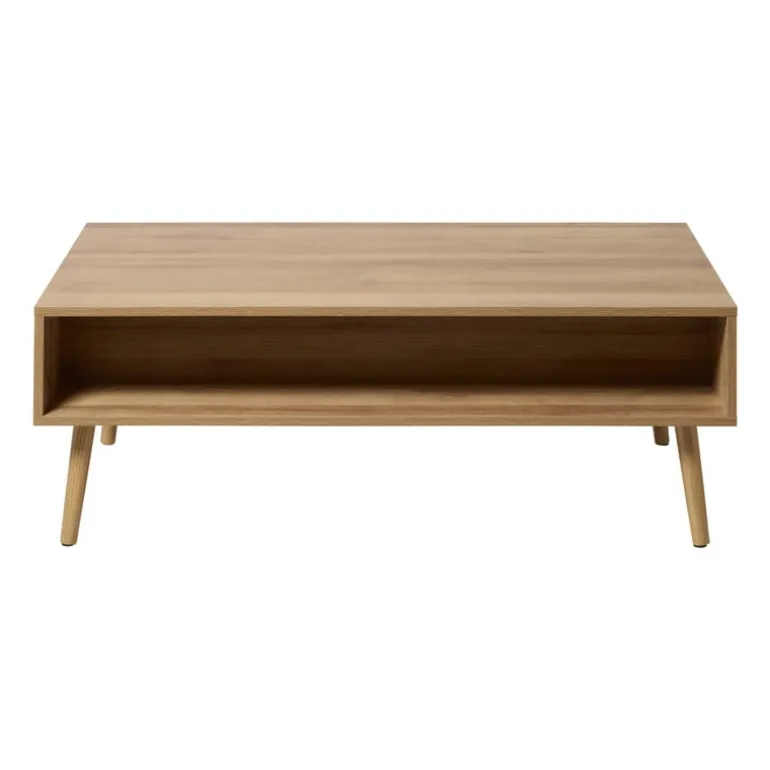 Webbing salontafel Batavia - bruin - 39x110x59 cm