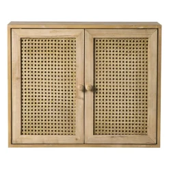 Webbing wandkast Bandung - naturel - 48.5x60x22 cm