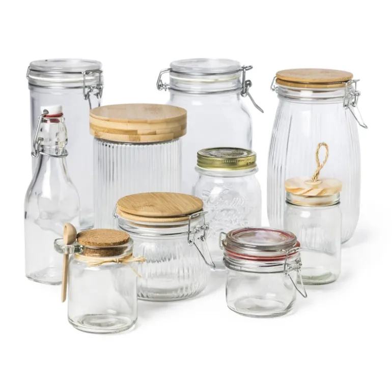 Weckpot met bamboe deksel - 500 ml