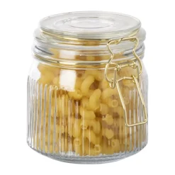 Weckpot ribbel met gouden deksel - 500 ml