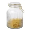 Weckpot ribbel met gouden deksel - 1.7 liter