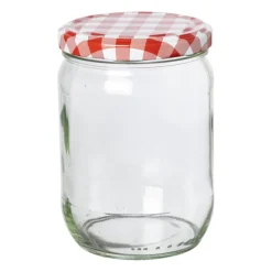 Weckpot rood witte deksel - 580 ml