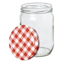 Weckpot rood witte deksel - 580 ml