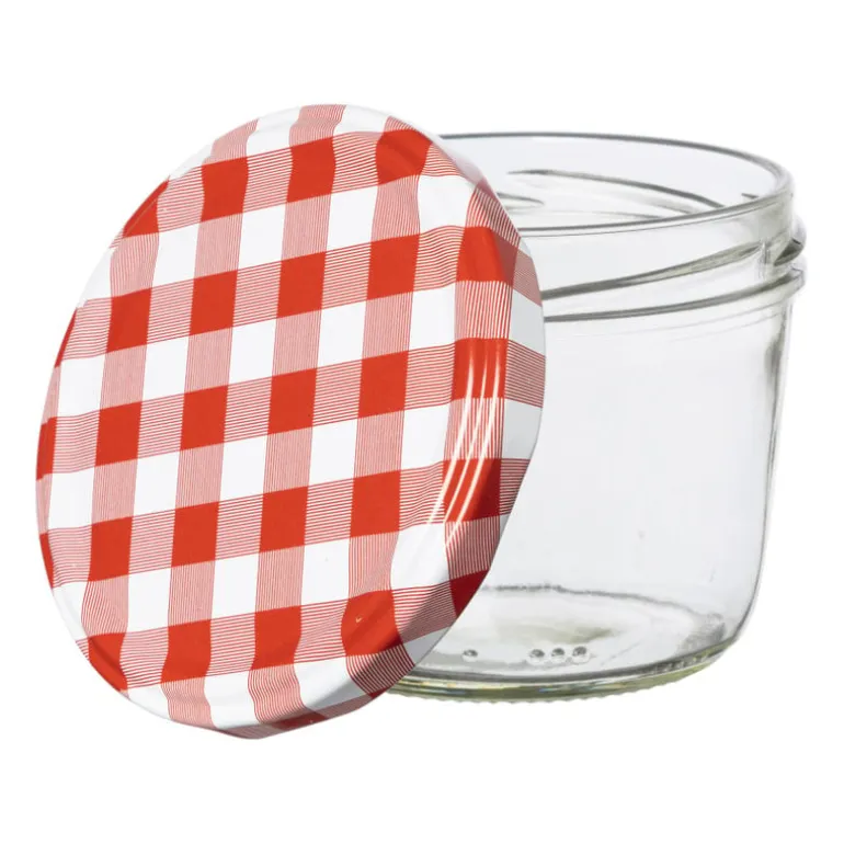 Weckpot rood witte deksel - 230 ml