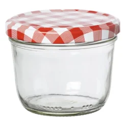 Weckpot rood witte deksel - 230 ml