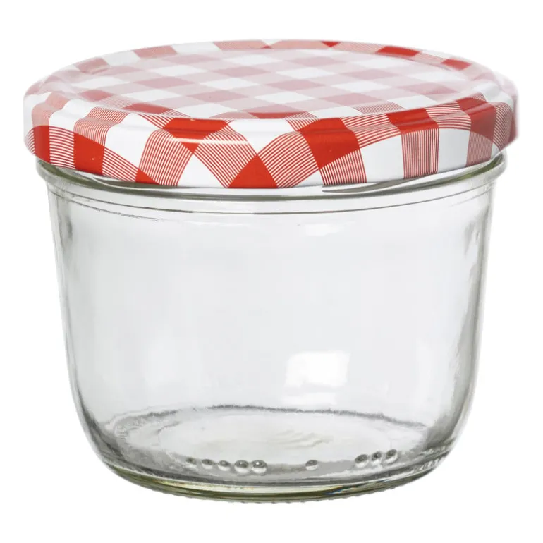 Weckpot rood witte deksel - 230 ml
