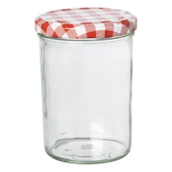 Weckpot rood witte deksel - 435 ml