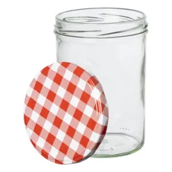 Weckpot rood witte deksel - 435 ml