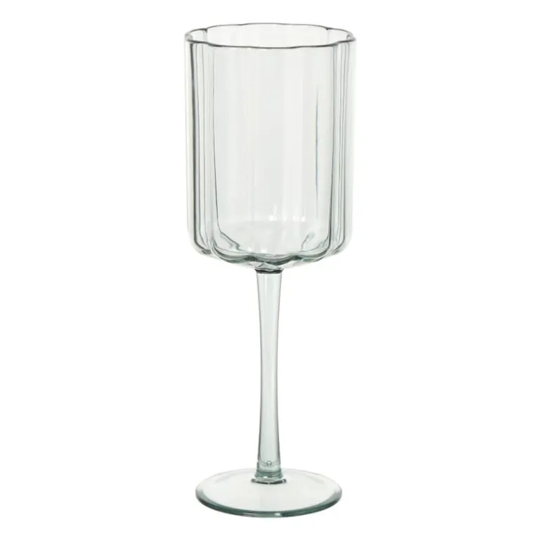 Wijnglas geschulpt - groen - 370 ml