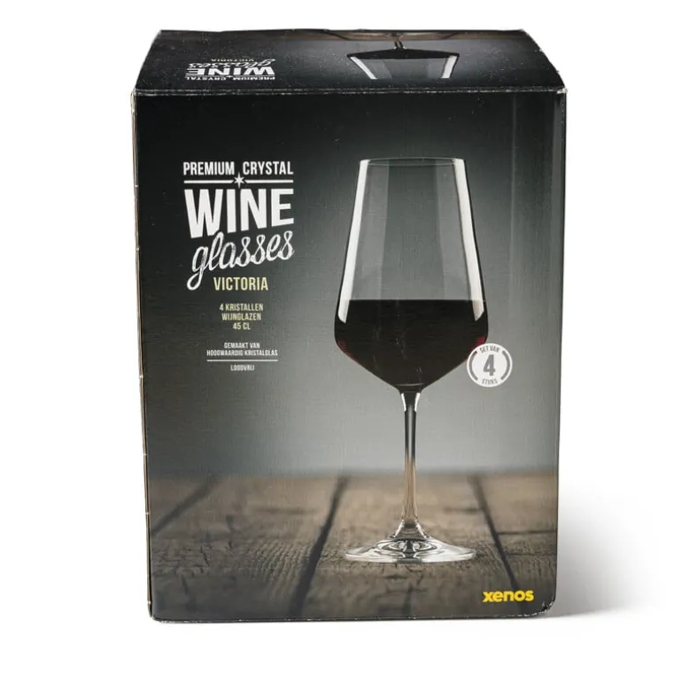 Wijnglas kristal - set van 4 - 450 ml