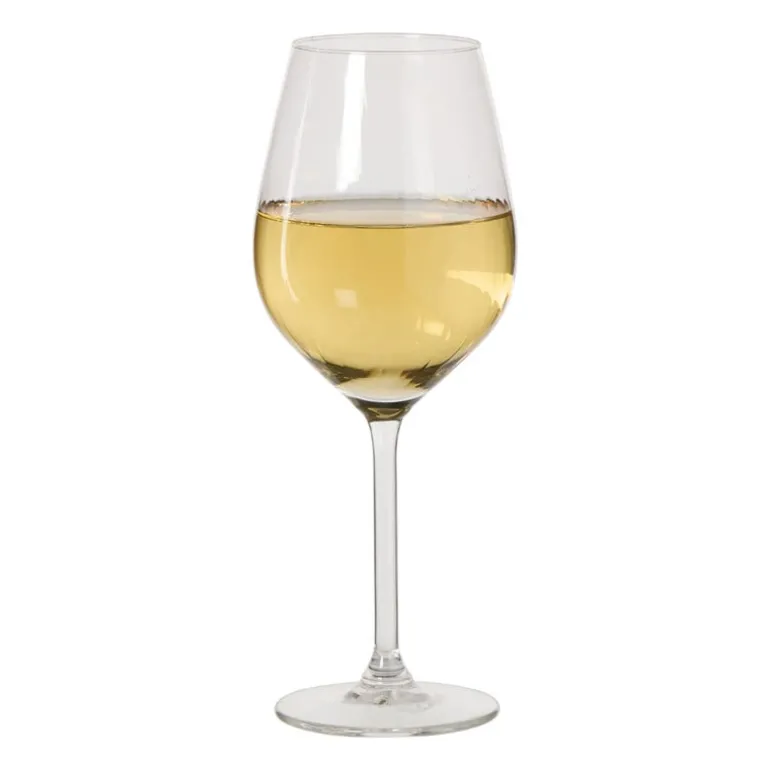 Wijnglas plisse groot - transparant - 500 ml