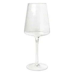 Wijnglas ribbel groot - glas - 400 ml