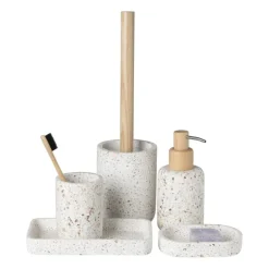 Zeeppompje Terrazzo - wit - ø7.6x17 cm