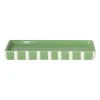 Zeepschaaltje blokjes - groen/wit - 1.3x15.8x8.3 cm