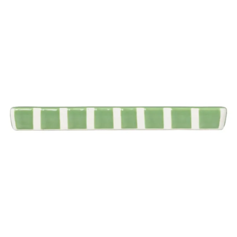 Zeepschaaltje blokjes - groen/wit - 1.3x15.8x8.3 cm