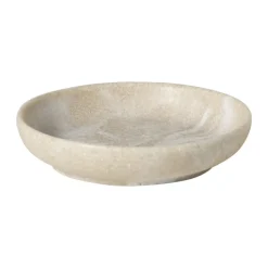 Zeepschaaltje marmer - beige - ø11x2.5 cm