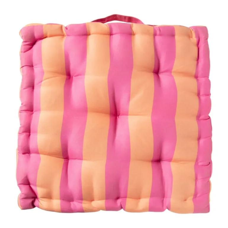 Zitkussen oranje/roze - 40x40x8 cm